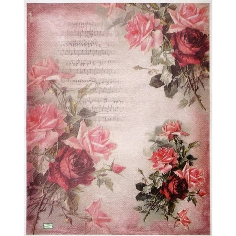 1papier riz Les Roses-R64L