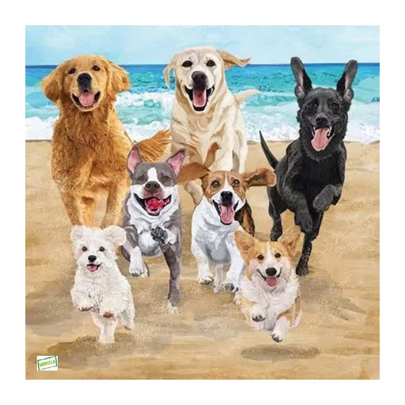 1serviette papier Chiens -33