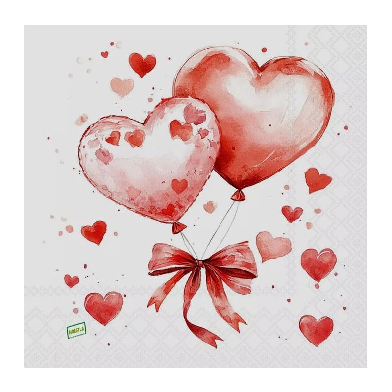 1serviette papier Coeurs -19