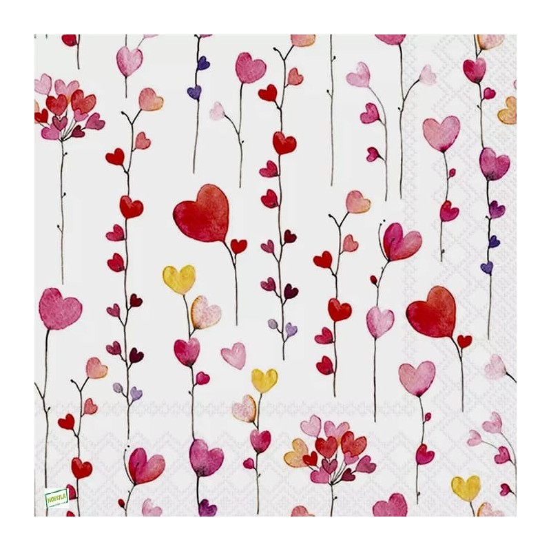 1serviette papier Coeurs -59