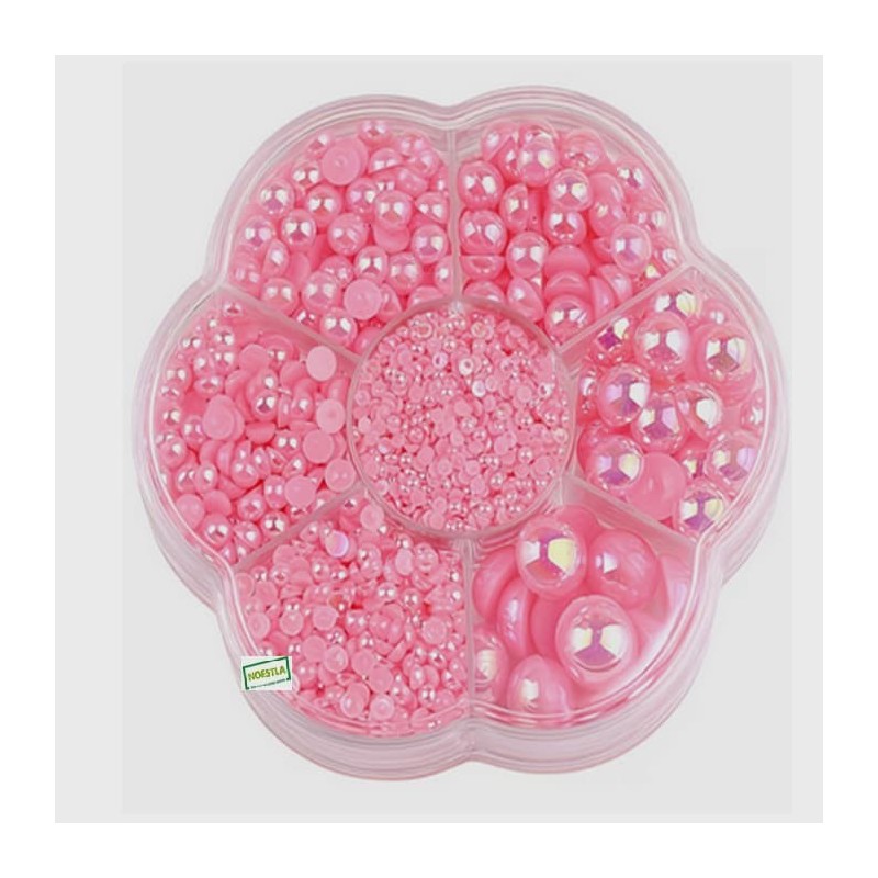 5000 demi perles Rose clair