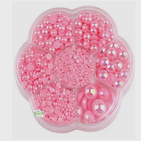 5000 demi perles Rose clair