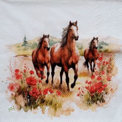 1serviette papier Chevaux-65