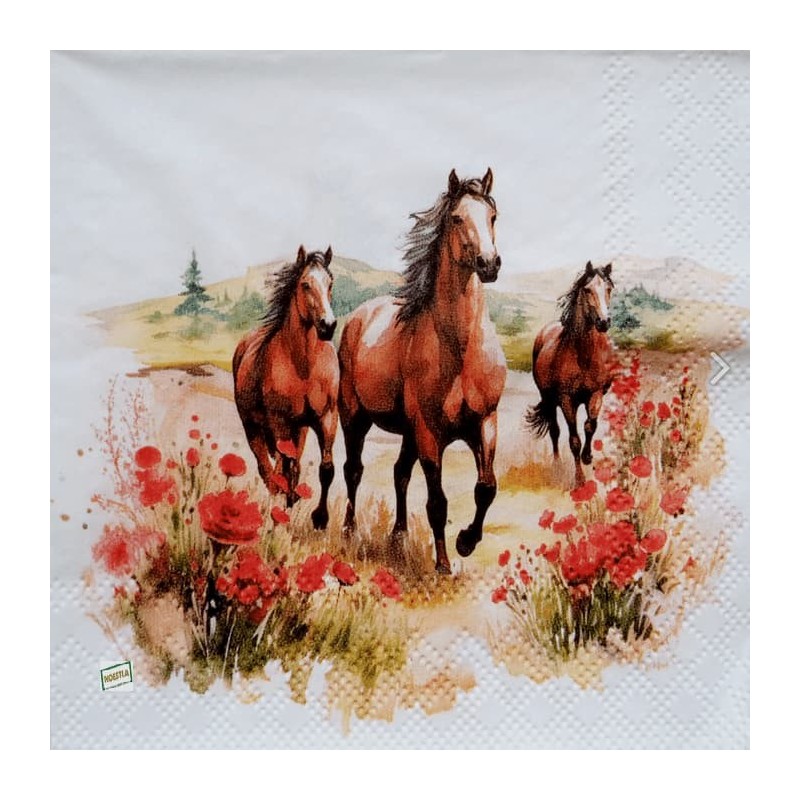 1serviette papier Chevaux-65