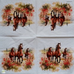 1serviette papier Chevaux-65
