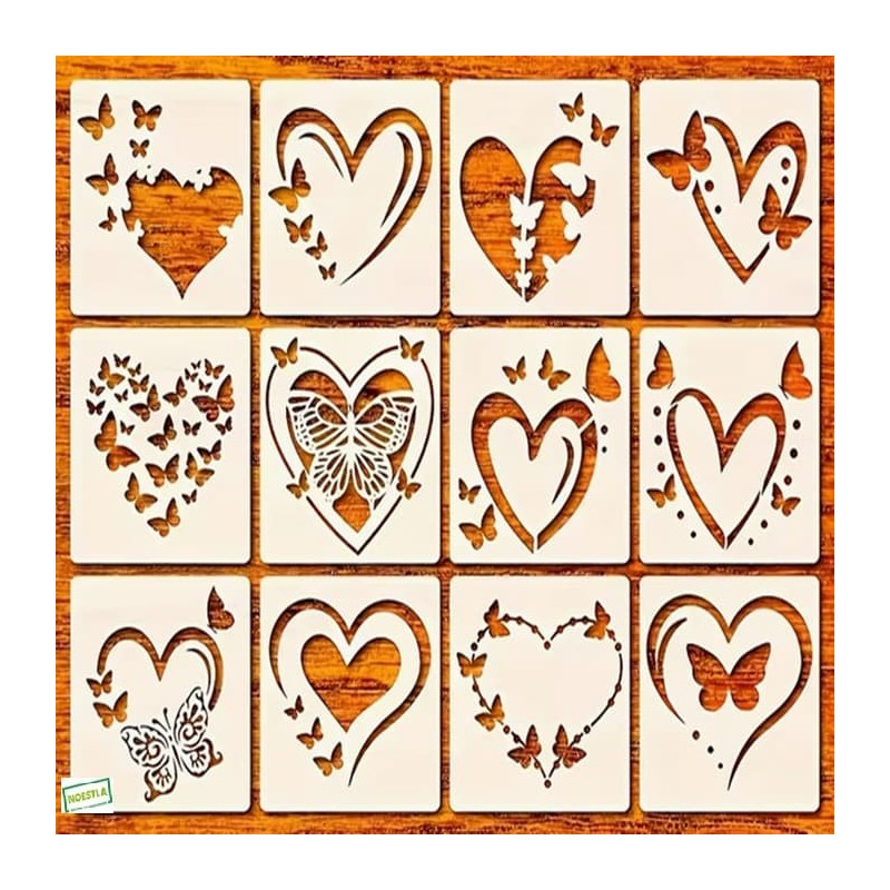 12 Pochoirs Coeurs créatifs-69