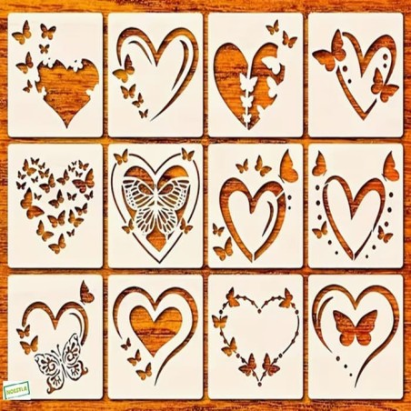 12 Pochoirs Coeurs créatifs-69