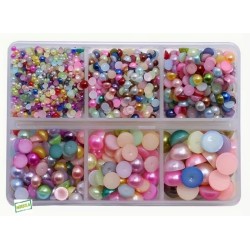 3000 demi perles Multicolores