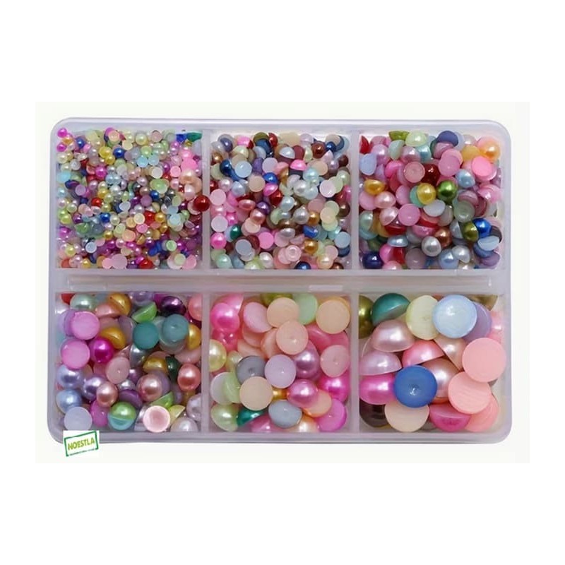 3000 demi perles Multicolores