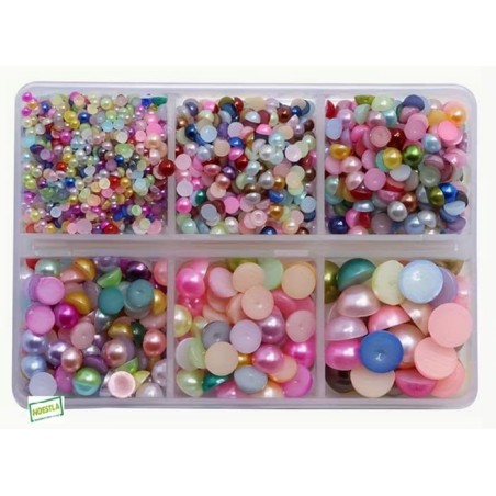 3000 demi perles Multicolores