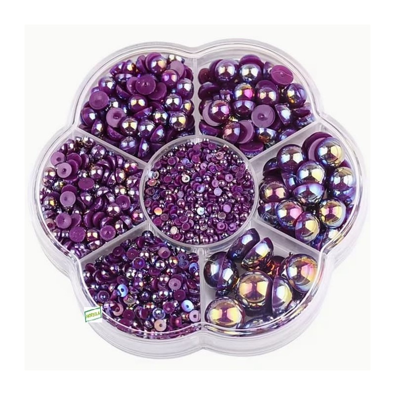 5000 demi perles Violet