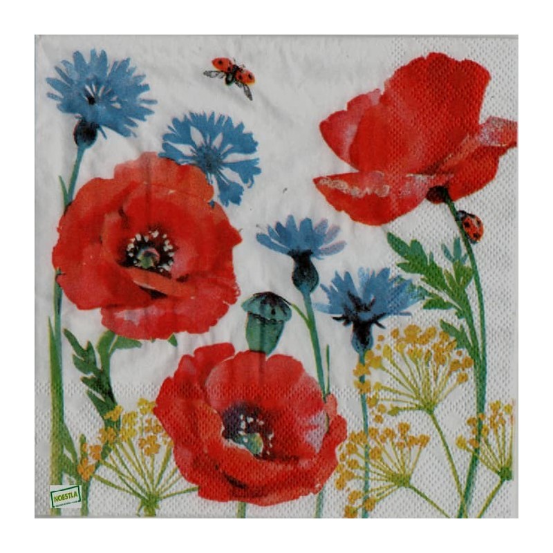 1 serviette Coquelicots -91