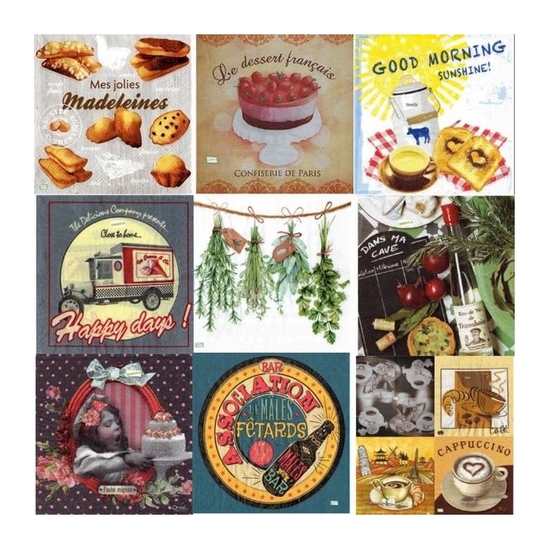 12 serviettes Cuisine -L80