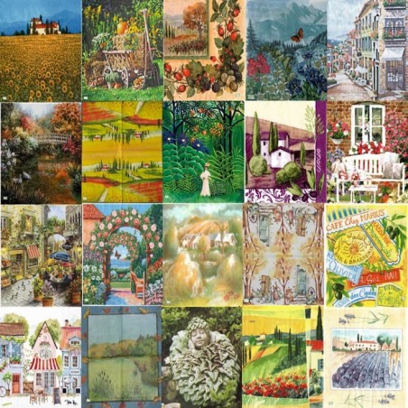 20 serviettes Nature -L51