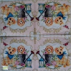 1serviette papier Chiens -55