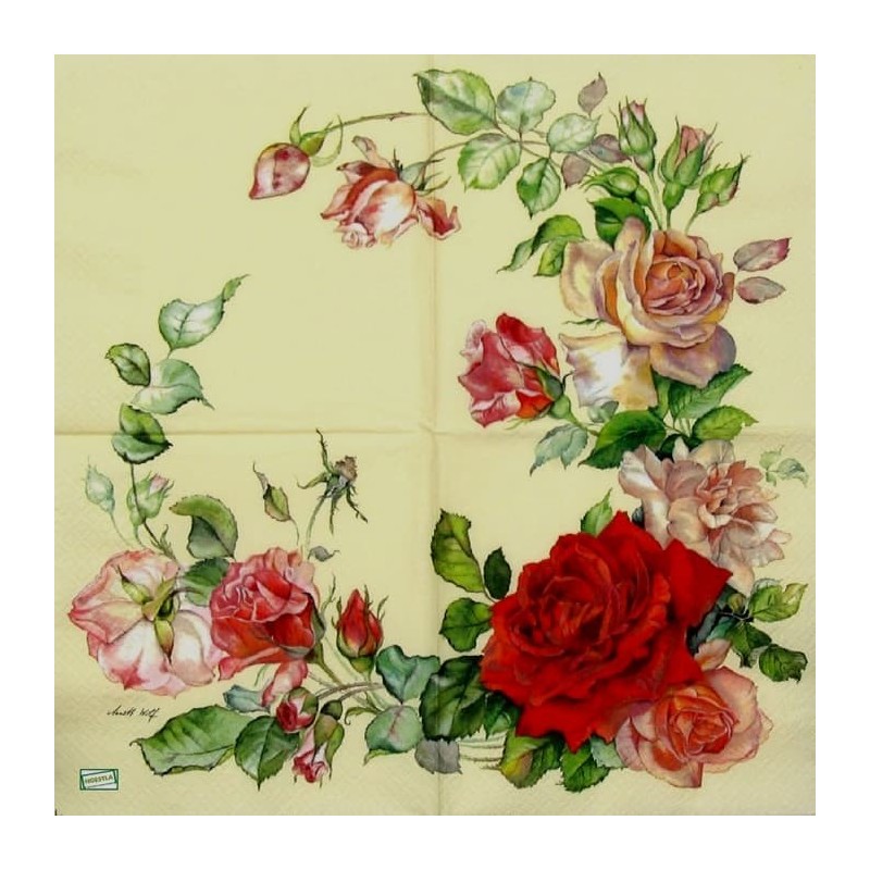 1serviette papier Les Roses-57