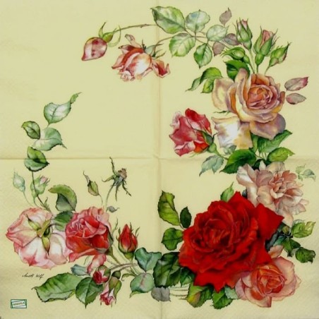 1serviette papier Les Roses-57