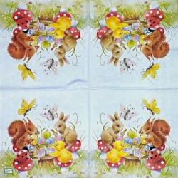 1 serviette papier Pâques -12
