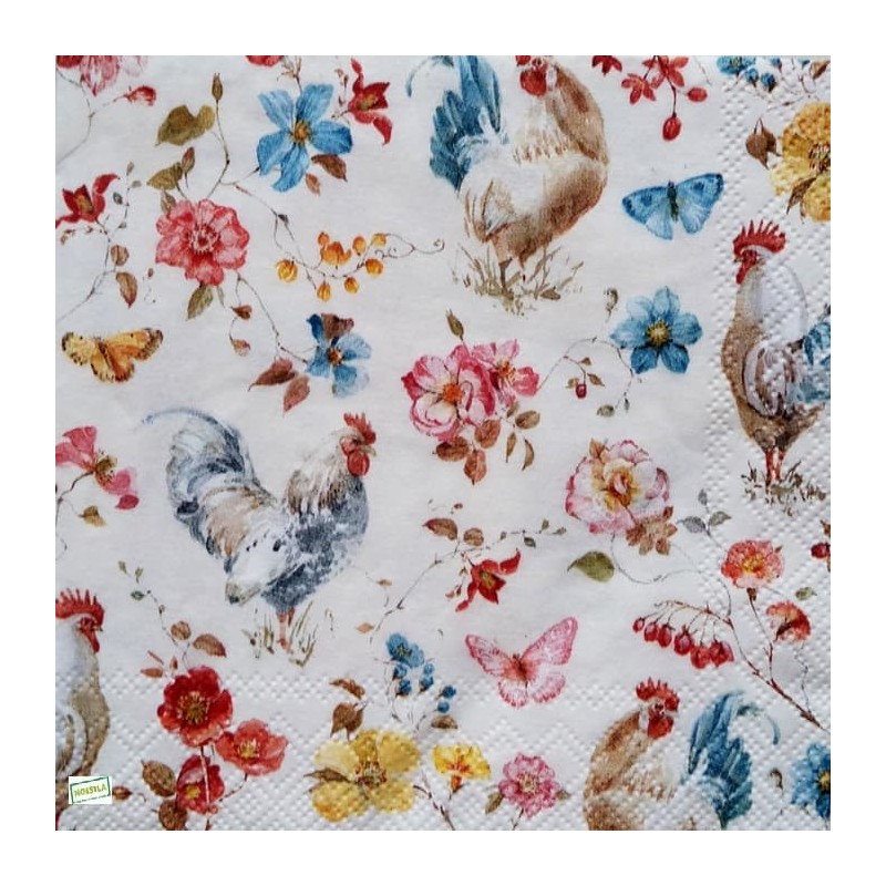 1serviette papier Poulets -67