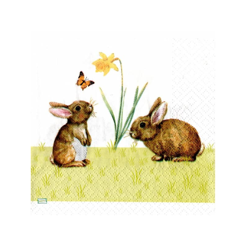1serviette papier Lapins-114