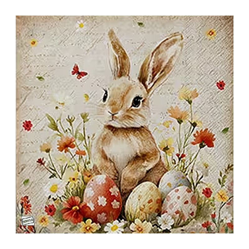 1 serviette papier Pâques -47