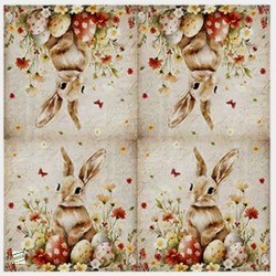 1 serviette papier Pâques -47