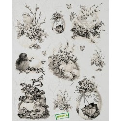 1 papier de riz Pâques-R668