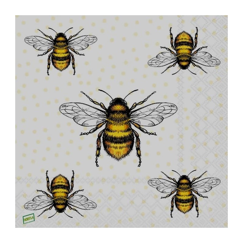 1serviette papier Abeilles -52