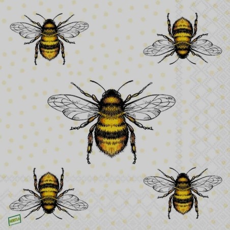 1serviette papier Abeilles -52