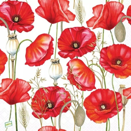 1 serviette Coquelicots -99
