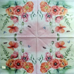 1 serviette Coquelicots -98