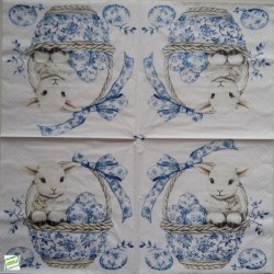 1 serviette papier Pâques -48