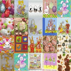 20serviettes papier Pâques-L27