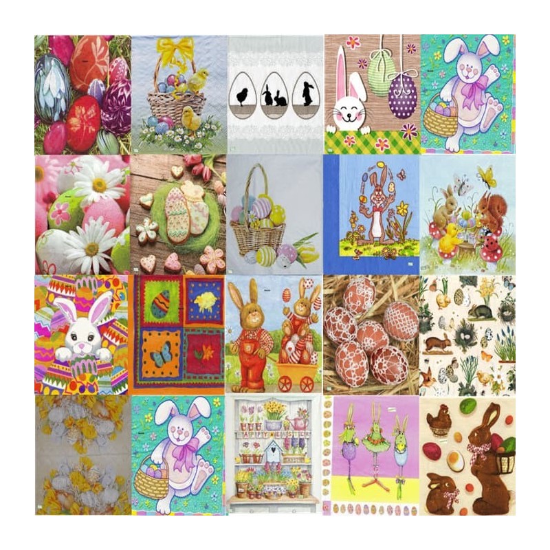 20serviettes papier Pâques-L27