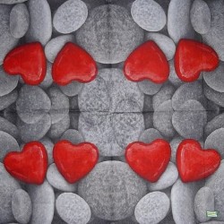 1serviette papier Coeurs-18
