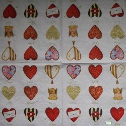 1serviette papier Coeurs-24