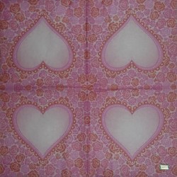 1serviette papier Coeurs-39