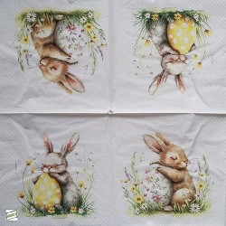 1 serviette papier Pâques -16