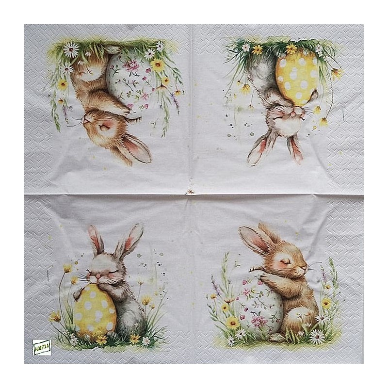 1 serviette papier Pâques -16