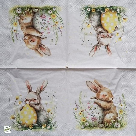 1 serviette papier Pâques -16