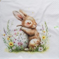 1 serviette papier Pâques -16