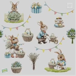 1 serviette papier Pâques -6