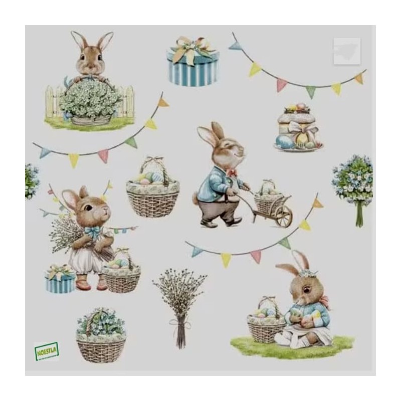 1 serviette papier Pâques -6