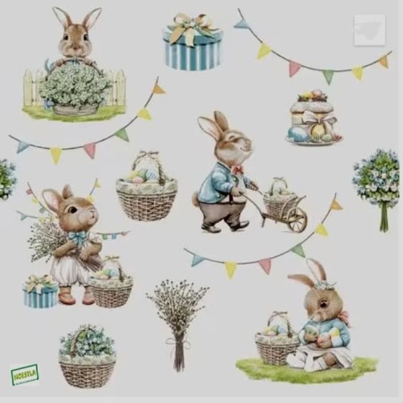 1 serviette papier Pâques -6