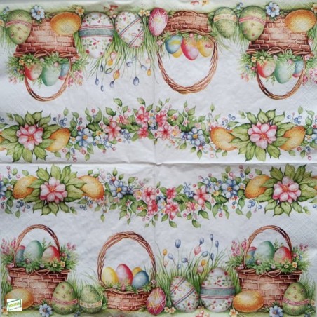 1 serviette papier Pâques -19