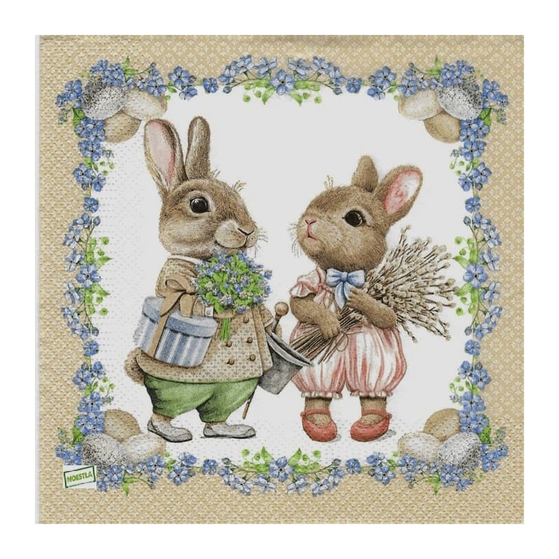 1 serviette papier Pâques -56