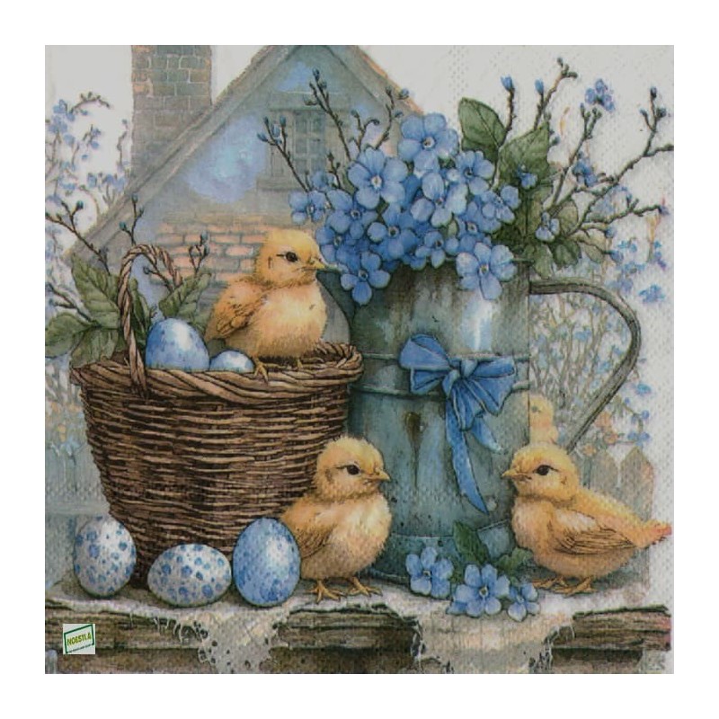 1 serviette papier Pâques -14