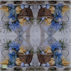 1 serviette papier Pâques -14