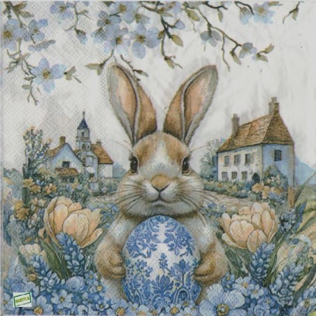 1 serviette papier Pâques -28