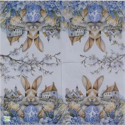 1 serviette papier Pâques -28